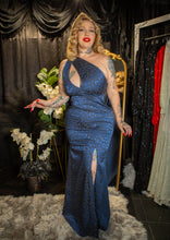 Load image into Gallery viewer, The Starlet Affair Gown- Moonlight Blue Leopard