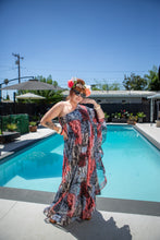 Load image into Gallery viewer, The Glamorous Wild Print Caftan Jumpsuit