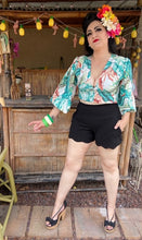 Load image into Gallery viewer, Camila Blouse - Green Tiki Leaves