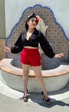 Load image into Gallery viewer, Camila Blouse - Black With Cherries