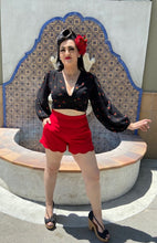 Load image into Gallery viewer, Camila Blouse - Black With Cherries