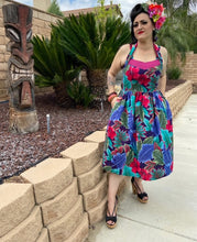 Load image into Gallery viewer, Katharina Dress- Hawaiian Print with Magenta Pink