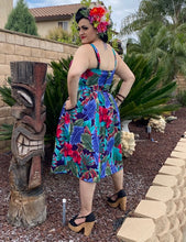 Load image into Gallery viewer, Katharina Dress- Hawaiian Print with Magenta Pink