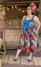 Load image into Gallery viewer, Katharina Dress- Wild Mult Color with Blue