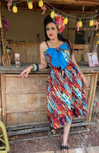 Load image into Gallery viewer, Katharina Dress- Wild Mult Color with Blue