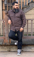 Load image into Gallery viewer, Don Muerto Long Sleeve Chevelle Shirt in Brown & Black Flannel