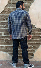 Load image into Gallery viewer, Don Muerto Long Sleeve Chevelle Shirt in Tan & Blue Flannel