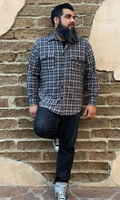 Load image into Gallery viewer, Don Muerto Long Sleeve Chevelle Shirt in Tan & Blue Flannel