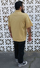 Load image into Gallery viewer, Don Muerto Bowling Shirt in Tan with Leopard Print