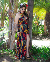 Load image into Gallery viewer, Vivian Tropical  Gown/Dress Navy
