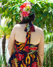 Load image into Gallery viewer, Vivian Tropical  Gown/Dress Navy
