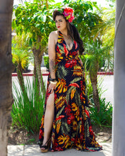 Load image into Gallery viewer, Vivian Tropical  Gown/Dress Navy
