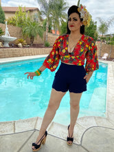 Load image into Gallery viewer, Camila Blouse -  Red with Lemon
