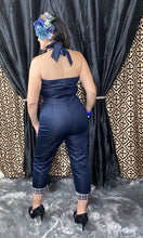 Load image into Gallery viewer, Lady de Jumpsuit in Denim with Plaid Accents
